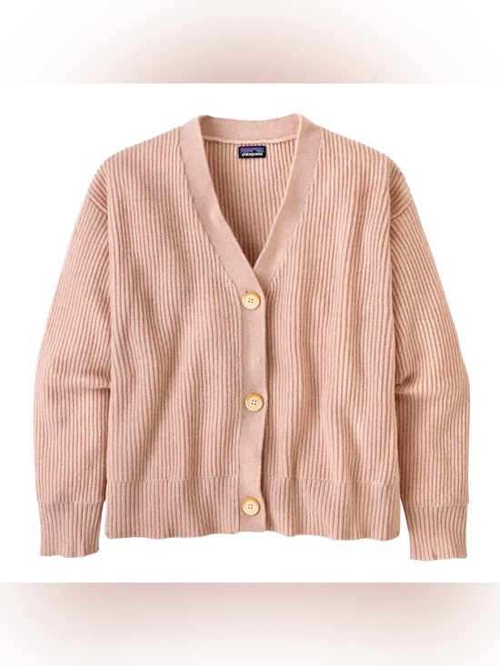 Patagonia Sweaters - Patagonia Women’s Ribbed V-Neck Cardigan - Blush Pink
